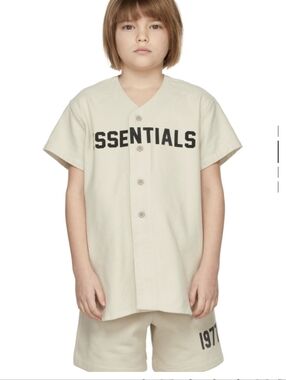 Fear Of God Essentials Kids Baseball Shirt